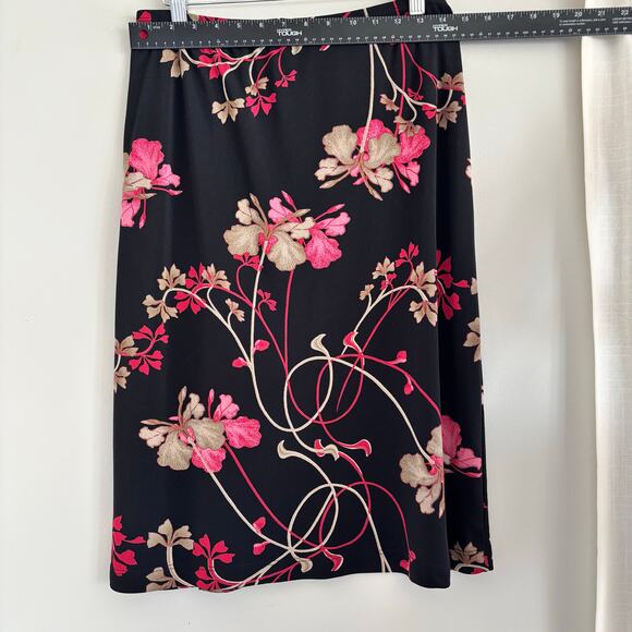 RARE VTG BCBG PARIS Floral Top & Midi Skirt (Matching Set) Y2K Size Medium - Picture 10 of 11